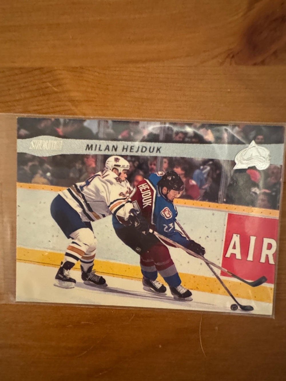 Milan Hejduk Hockey Trading Card - Blue & Burgundy Jersey